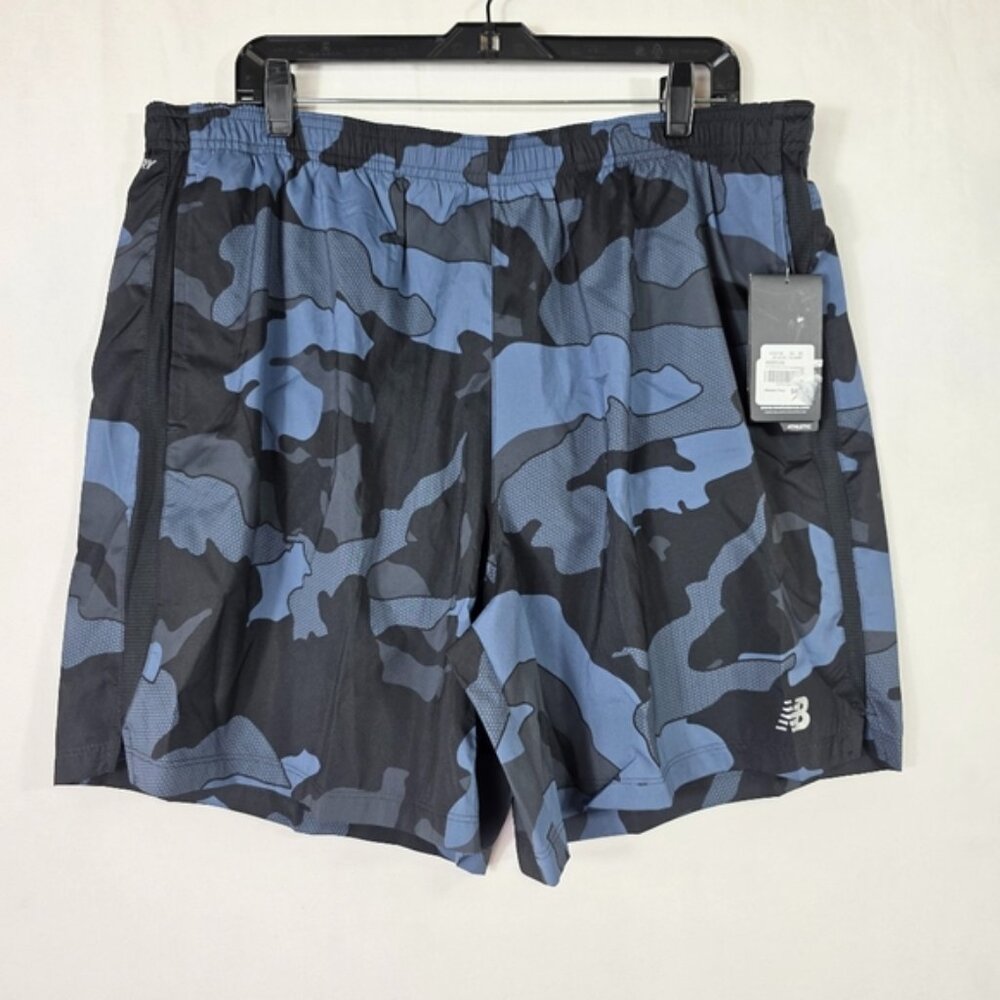 New Balance Dry 7 inch inseam camo athletic shorts